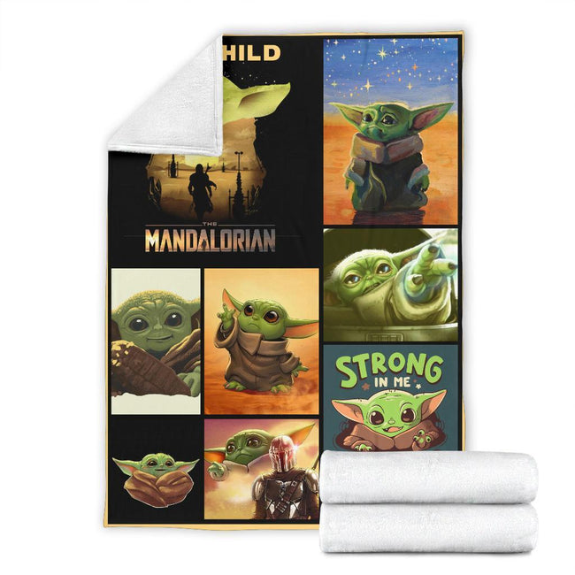 Baby Yoda Fleece Blanket The Child The Mandalorian Funny For Fan 7 - PerfectIvy