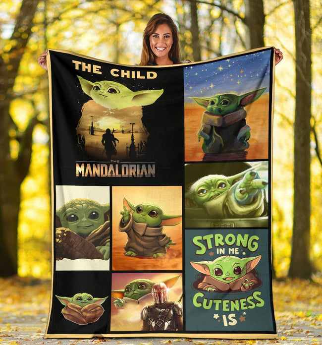 Baby Yoda Fleece Blanket The Child The Mandalorian Funny For Fan 1 - PerfectIvy