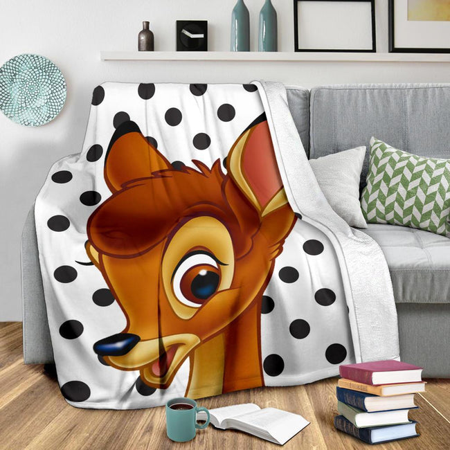 Bambi Deer Fleece Blanket For Bedding Decor Gift 3 - PerfectIvy