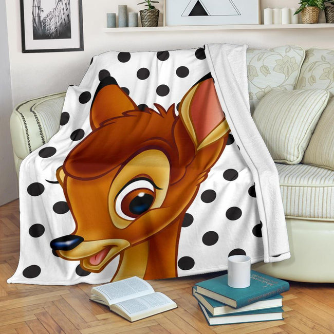 Bambi Deer Fleece Blanket For Bedding Decor Gift 1 - PerfectIvy