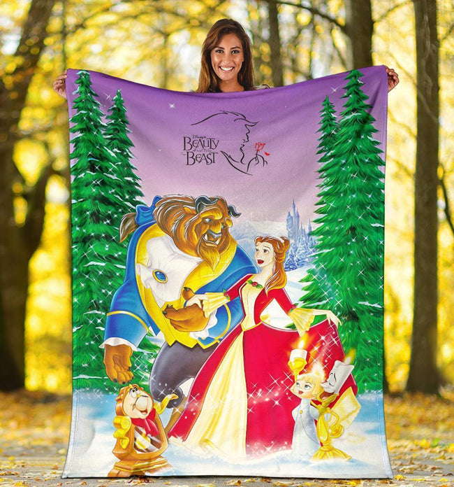 Beauty And The Beast Fleece Blanket Cartoon Fan Gift 1 - PerfectIvy