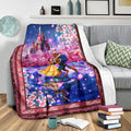 Beauty And The Beast Fleece Blanket Floral Dancing 3 - PerfectIvy