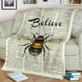 Bee Believe Fleece Blanket Funny Gift Idea 2 - PerfectIvy