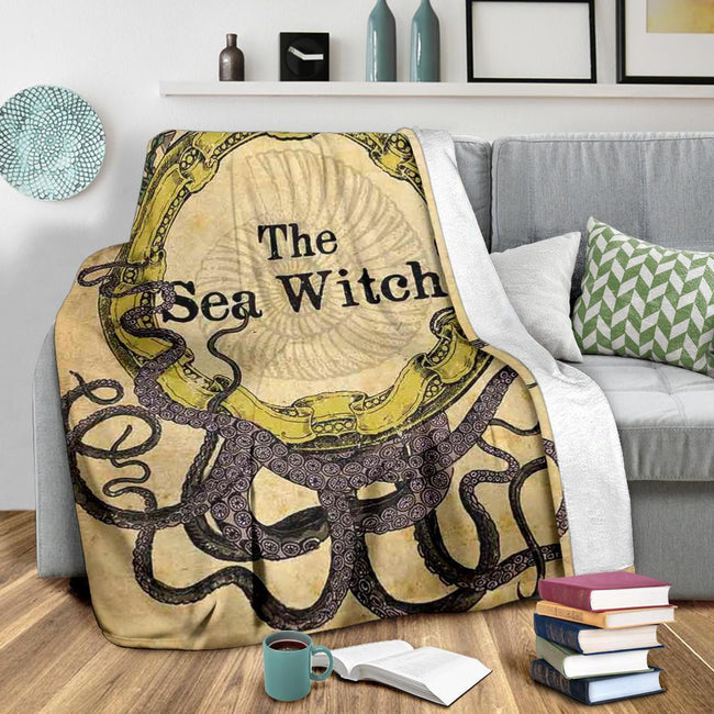 Beware The Sea Witch Fleece Blanket For Bedding Decor 3 - PerfectIvy