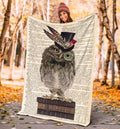 Book Page Owl Fleece Blanket Gift For Owl Lover 4 - PerfectIvy