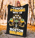 Boston Bruins Baby Yoda Fleece Blanket The Force Strong 5 - PerfectIvy