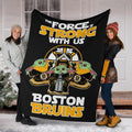 Boston Bruins Baby Yoda Fleece Blanket The Force Strong 6 - PerfectIvy