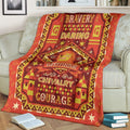 Bravery Daring Chivalry Courage Gryffindor Fleece Blanket 2 - PerfectIvy