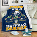 Buffalo Sabres Baby Yoda Fleece Blanket The Force Strong 2 - PerfectIvy