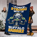 Buffalo Sabres Baby Yoda Fleece Blanket The Force Strong 6 - PerfectIvy