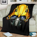 Bumblebee Fleece Blanket Transformer Bedding Decor Gift Idea 2 - PerfectIvy