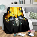 Bumblebee Fleece Blanket Transformer Bedding Decor Gift Idea 3 - PerfectIvy