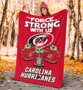 Carolina Hurricanes Fleece Blanket Baby Yoda The Force Is Strong 5 - PerfectIvy