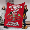 Carolina Hurricanes Fleece Blanket Baby Yoda The Force Is Strong 6 - PerfectIvy