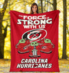 Carolina Hurricanes Fleece Blanket Baby Yoda The Force Is Strong 1 - PerfectIvy