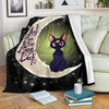 Cat Fleece Blanket I Love You To The Moon And Back 1 - PerfectIvy