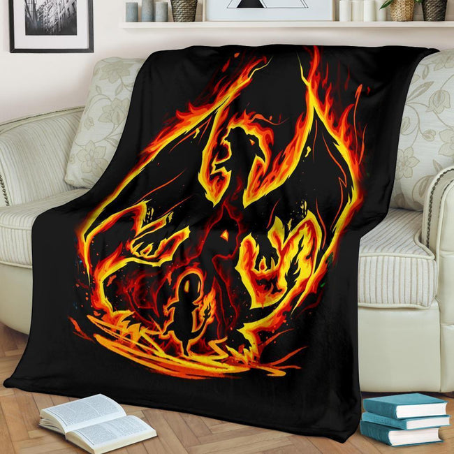 Charizard Fire Blanket Custom Bedding Anime Decor 2 - PerfectIvy