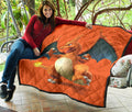 Charizard Quilt Blanket Gift For Pokemon Fan 5 - PerfectIvy