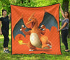 Charizard Quilt Blanket Gift For Pokemon Fan 1 - PerfectIvy