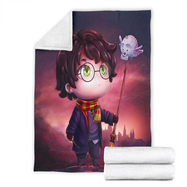 Chibi Harry Potter Fleece Blanket Funny Movies Bedding Decor Gift 4 - PerfectIvy