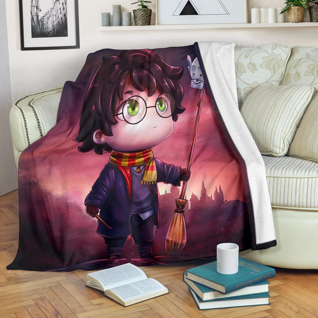 Chibi Harry Potter Fleece Blanket Funny Movies Bedding Decor Gift 1 - PerfectIvy