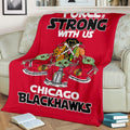 Chicago Blackhawks Baby Yoda Fleece Blanket The Force Is Strong 3 - PerfectIvy