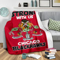 Chicago Blackhawks Baby Yoda Fleece Blanket The Force Is Strong 4 - PerfectIvy
