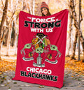 Chicago Blackhawks Baby Yoda Fleece Blanket The Force Is Strong 5 - PerfectIvy