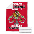 Chicago Blackhawks Baby Yoda Fleece Blanket The Force Is Strong 7 - PerfectIvy