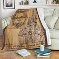 Cinderella's Castle Fleece Blanket For Bedding Decor 1 - PerfectIvy