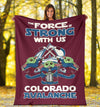 Colorado Avalanche Baby Yoda Fleece Blanket The Force Strong 1 - PerfectIvy