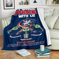Columbus Blue Jackets Fleece Blanket Baby Yoda The Force Is Strong 2 - PerfectIvy