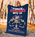 Columbus Blue Jackets Fleece Blanket Baby Yoda The Force Is Strong 5 - PerfectIvy