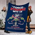 Columbus Blue Jackets Fleece Blanket Baby Yoda The Force Is Strong 6 - PerfectIvy