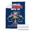 Columbus Blue Jackets Fleece Blanket Baby Yoda The Force Is Strong 7 - PerfectIvy