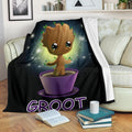 Cute Baby Groot Fleece Blanket Bedding Decor Gift Idea 1 - PerfectIvy
