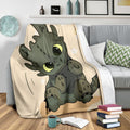 Cute Baby Toothless Fleece Blanket Bedding Decor Gift Idea 3 - PerfectIvy