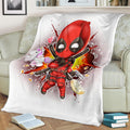 Cute Deadpool Fleece Blanket Chibi Style Fan Gift Idea 2 - PerfectIvy