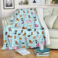 Cute Cats Fleece Blanket Funny Gift Idea 2 - PerfectIvy