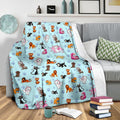 Cute Cats Fleece Blanket Funny Gift Idea 3 - PerfectIvy