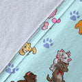 Cute Cats Fleece Blanket Funny Gift Idea 5 - PerfectIvy