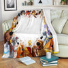 Cute Dog Characters Fleece Blanket For Fan 1 - PerfectIvy