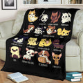 Cute Dogs Fleece Blanket Chibi Style Gift For Dog Lover 2 - PerfectIvy