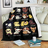 Cute Dogs Fleece Blanket Chibi Style Gift For Dog Lover 1 - PerfectIvy