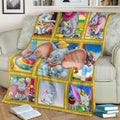 Cute Dumbo Fleece Blanket The Flying Elephant 2 - PerfectIvy