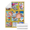 Cute Dumbo Fleece Blanket The Flying Elephant 4 - PerfectIvy