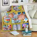 Cute Dumbo Fleece Blanket The Flying Elephant 1 - PerfectIvy
