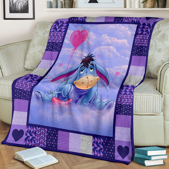 Cute Eeyore Fleece Blanket Funny Gift Idea 2 - PerfectIvy