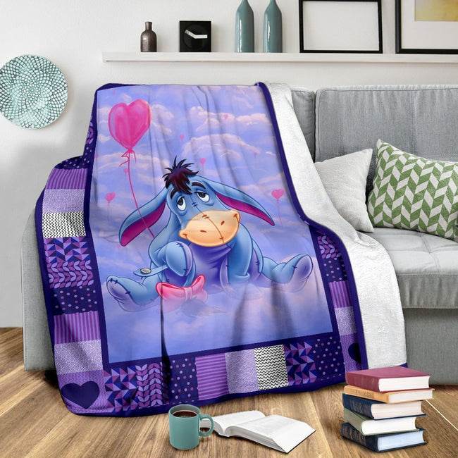 Cute Eeyore Fleece Blanket Funny Gift Idea 3 - PerfectIvy
