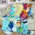 Cute Frozen Fleece Blanket Elsa Anna Olaf Fan Gift 2 - PerfectIvy